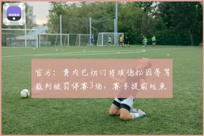官方：费内巴切门将埃德松因辱骂裁判被罚停赛3场，赛季提前结束